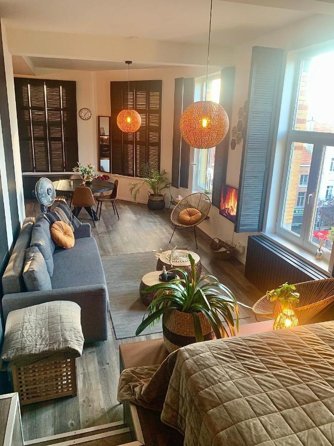 Sleep Inn - Black And Gold Loft Antwerp Cityview Exteriör bild